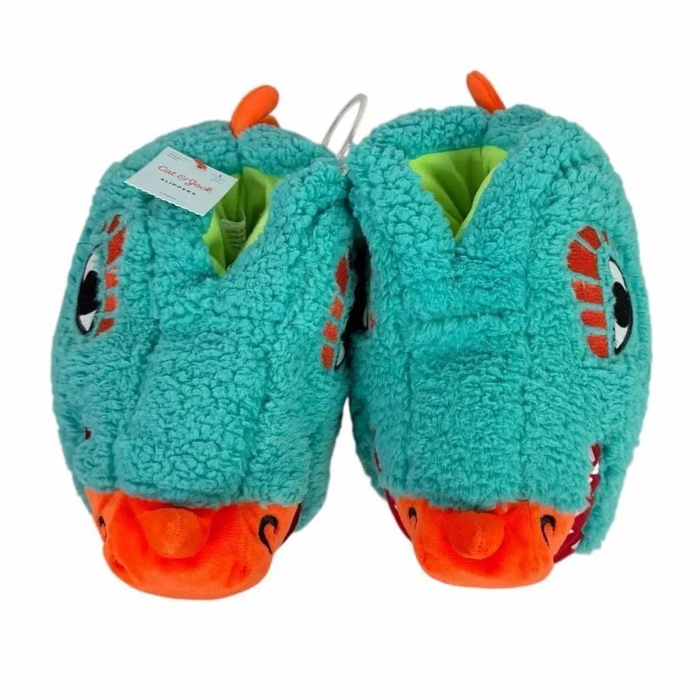 Cat & Jack Boys’ Slip On Slippers Blue Size Large 4-5 Target